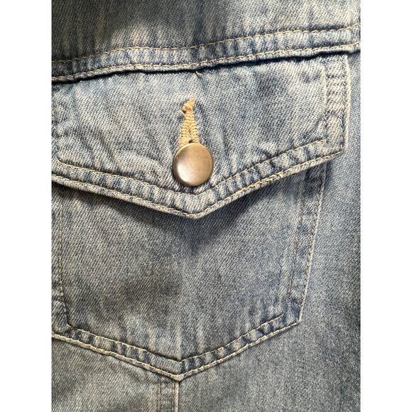 Coldwater Creek Womens Sleeveless Light Denim Vest Size S Button-Front 60% Tence - Picture 6 of 6